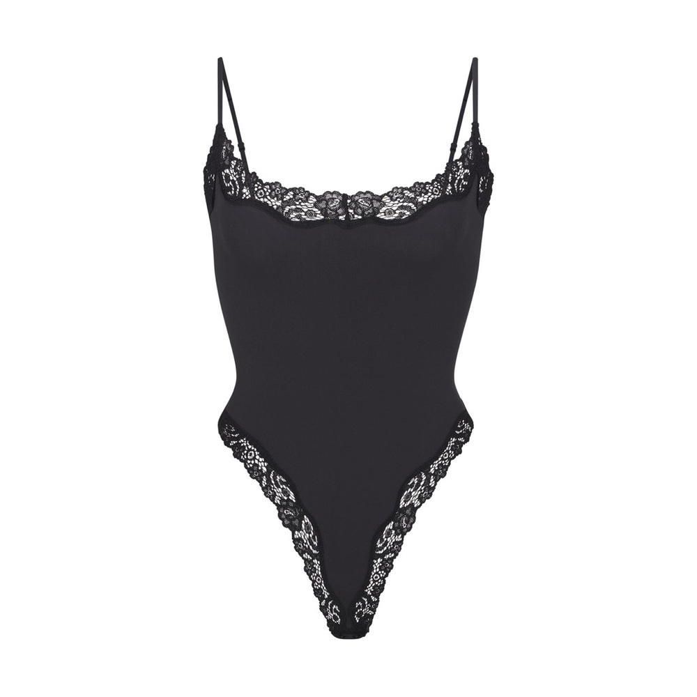 🖤SKIMS FITS EVERYBODY LACE CAMI BODYSUIT IN ONYX XXS M XL - Picture 6 of 6